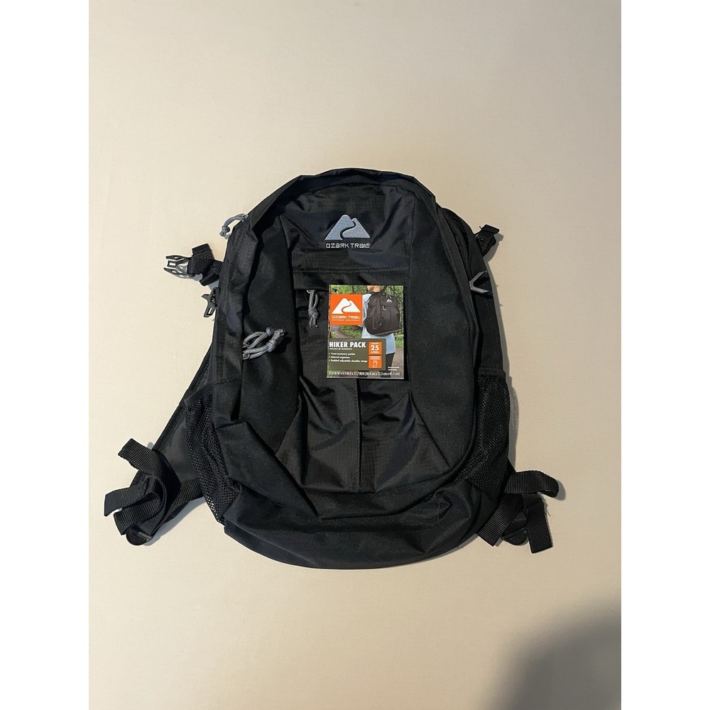 Ozark Trail Hiker Backpack 25 L Black Polyester Adult Teen NWTs